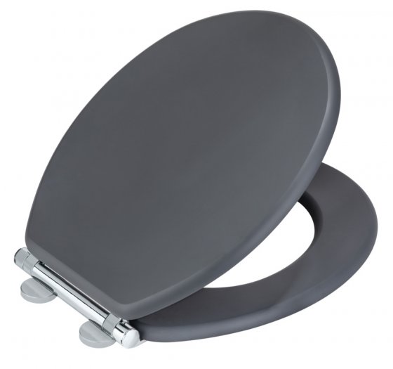 WC-Sitz Mod. Morra Anthrazit Matt, Universalform, aus massivem MDF 
