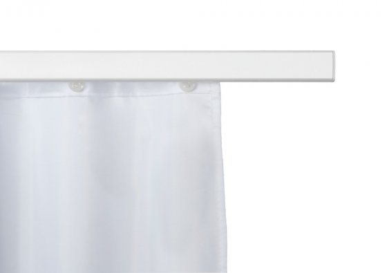 Teleskop-Duschschiene Mod. Era Weiß 75-125 cm, für Duschvorhänge 