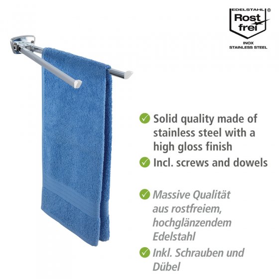 Handtuchhalter Mod. Basic glänzend, mit 2 beweglichen Handtuchstangen 