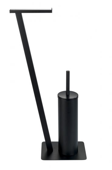 Stand WC-Garnitur Mod. Lirio Schwarz matt, mit viereckiger Bodenplatte