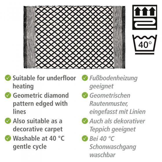 Badematte Mod. Tara, hergestellt aus recycelten PET-Flaschen (100 % Polyester)