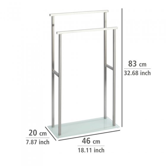 Handtuchbutler Mod. Debar Edelstahl, mit 2 Handtuchstangen