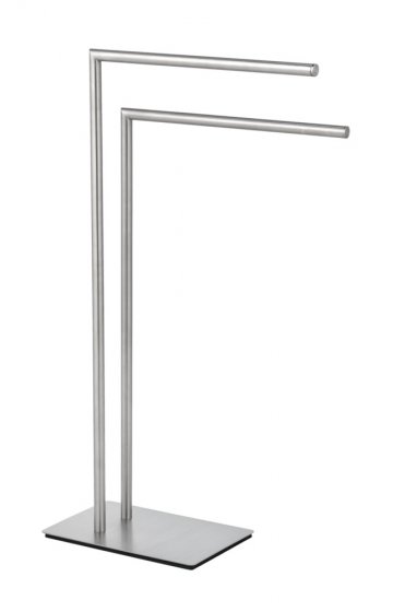 Handtuchständer Mod. Recco Edelstahl satiniert, schwere Bodenplatte für sicheren Stand