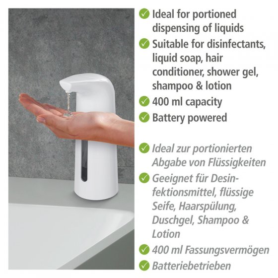 Sensor Desinfektionsmittel- und Seifenspender Mod. Larino, automatischer Infrarot Spender