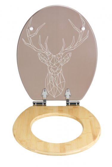 Premium WC-Sitz Mod. Stag, MDF/Bambus, mit Absenkautomatik