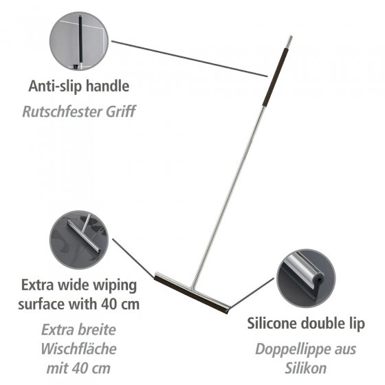 Edelstahl Boden-und Fensterwischer Mod. Rosole, große Wischbreite