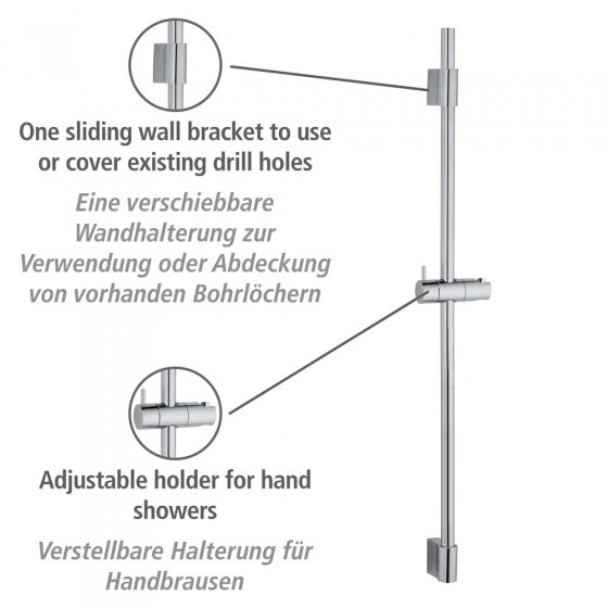 Duschstange Mod. Classic Chrom 90 cm, Länge Stange: 90 cm 