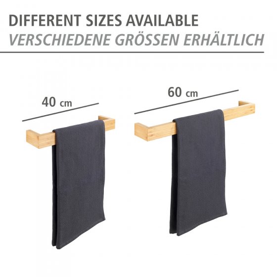 Handtuchstange Mod. Bambusa aus Bambus, 60 cm, inkl. Befestigungsmaterial 
