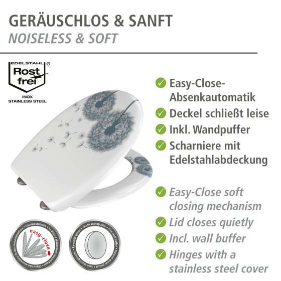 Premium WC-Sitz Mod. Astera, aus antibakteriellem Duroplast