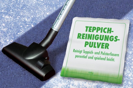 Teppich-Reinigungspulver 3er Set, staubarm und schnelltrocknend 