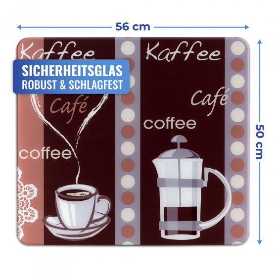 Multi-Platte Mod. Kaffeeduft, Spritzschutz, Herdblende, Schneidbrett 