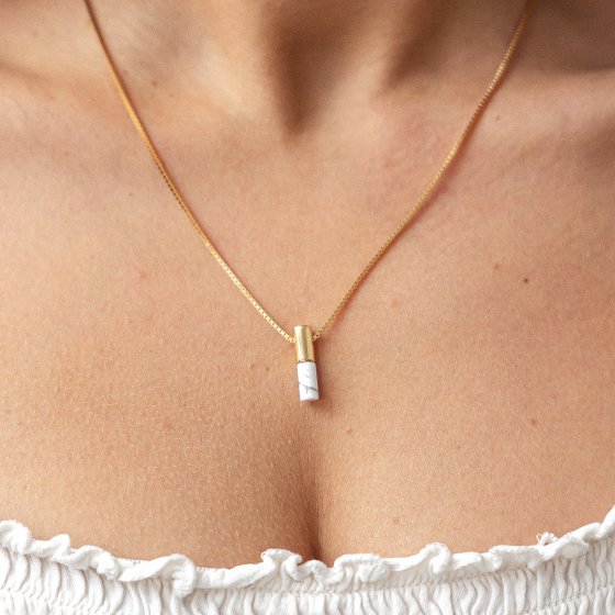 Anhänger mit Kette 925/- Sterling Silber Howlith 