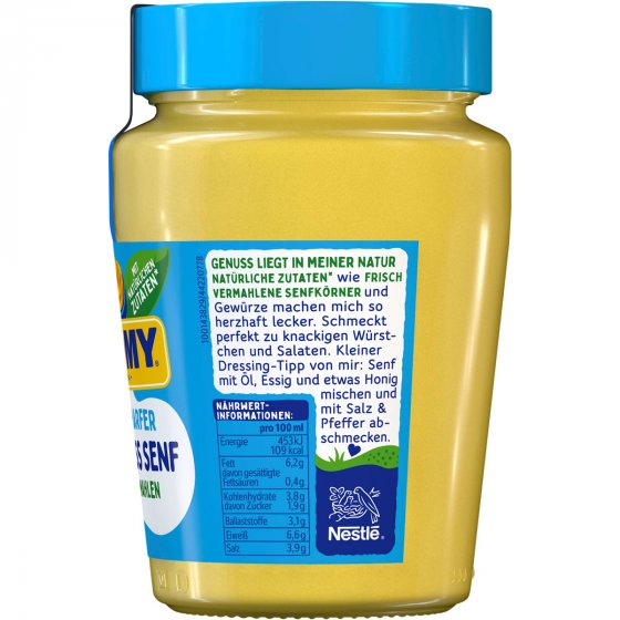 Thomy Delikatess Senf mittelscharf der Klassiker im Glas 250ml 