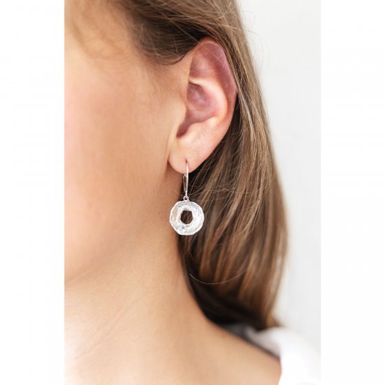 Ohrhänger 925 Silber rhodiniert mit synth. Spinell 