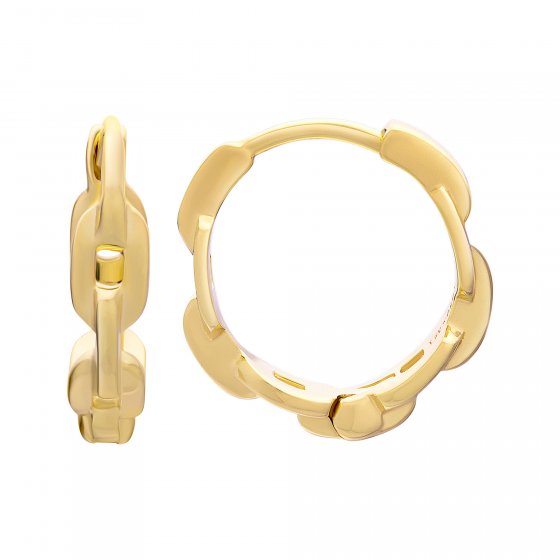 Creole 925 Sterling Silber gelb vergoldet Kettendesign 