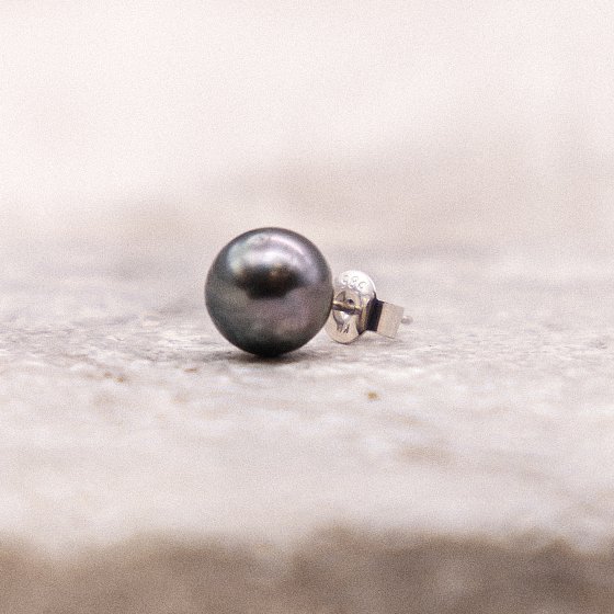 Ohrringe Weißgold 585 Tahiti-Perle 8-8,5mm 