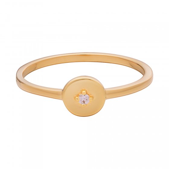 Ring 925 Silber vergoldet Boho Zirkonia 