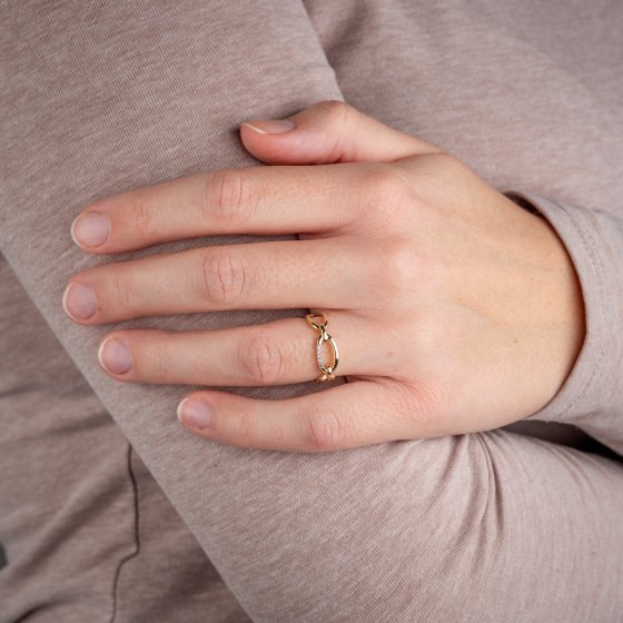 Ring Gold 585 mit 5x Brillant 0,025ct. 