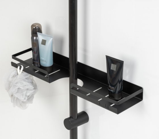 Turbo-Loc® Duschstangencaddy Mod. Altarella L, Schwarz, aus Edelstahl 
