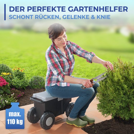 Garten- und Hobbywagen XXL, komfortable Sitzhöhe 