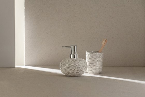 Waschtisch-Set Mod. Pergole, 2-teilig, 1 Seifenspender, 1 Zahnputzbecher 