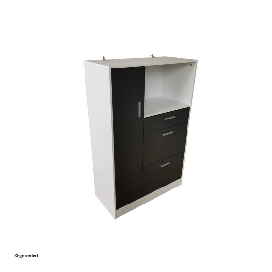 Küchenschrank Weiß-Grau Blanca L 