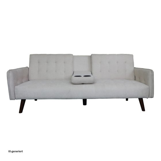 Sofa mit Knopfsteppung Elouisa Grau 