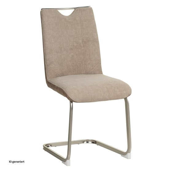 Schwingstuhl Taupe/Antikhellbraun 2er Set Emrys 