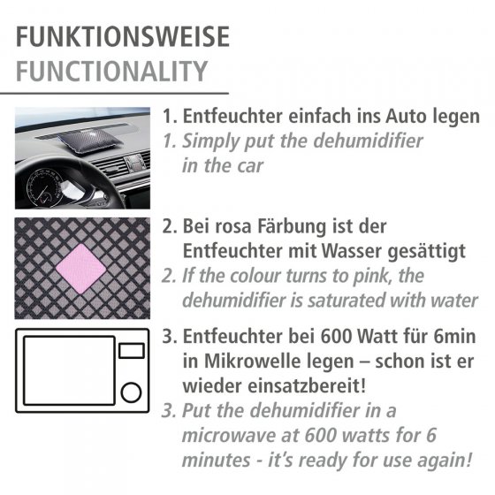 Universal-Entfeuchter 350g, 3er Set, mit Indikator