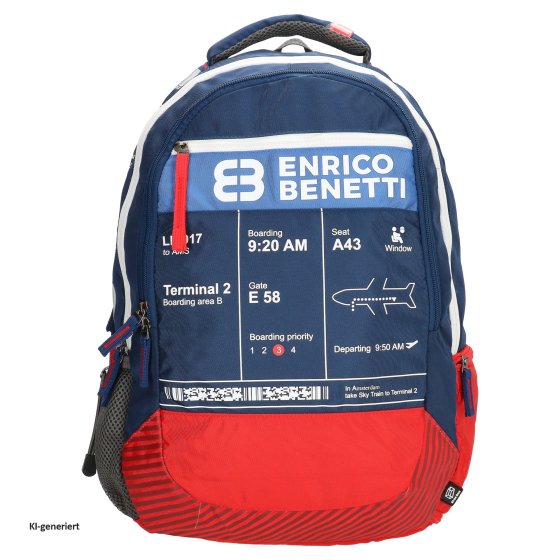 Rucksack Laptoptasche Blau-Rot 