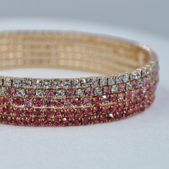 Armreif Strass-Armspange pink/rosa 