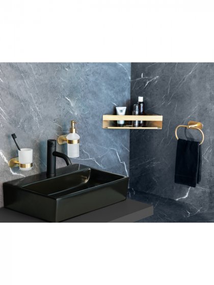 Turbo-Loc® Handtuchring Mod. Orea Gold Matt, Befestigen ohne bohren