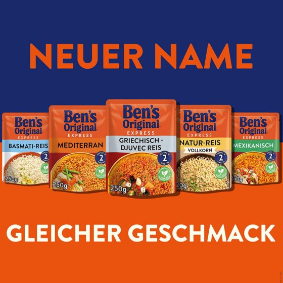 Bens Original Express Basmati Reis fertig in nur 2 Minuten 250g 