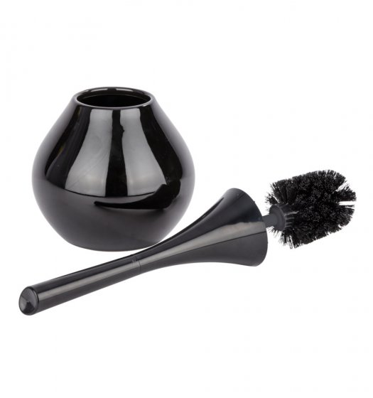 WC-Garnitur Mod. Flakon Schwarz Keramik, geschlossene Form