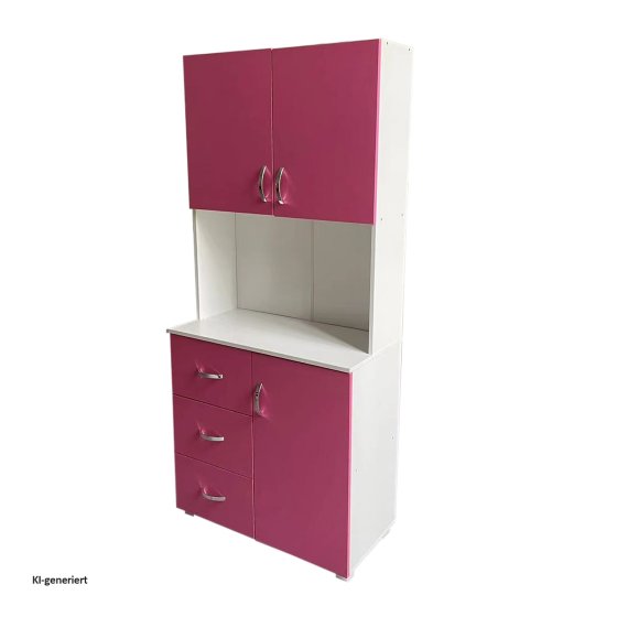 Badschrank Pink Weiß 