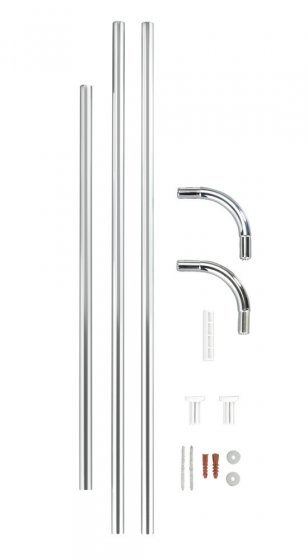 Winkelstange Universal Chrom, 20 mm