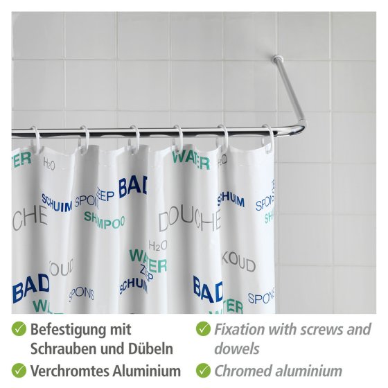 Winkelstange Universal Chrom, 3 verschiedene Kombinationsmöglichkeiten 