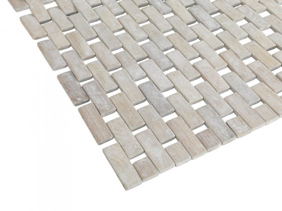 Badematte Mod. Bamboo Weiß, 50 x 80 cm