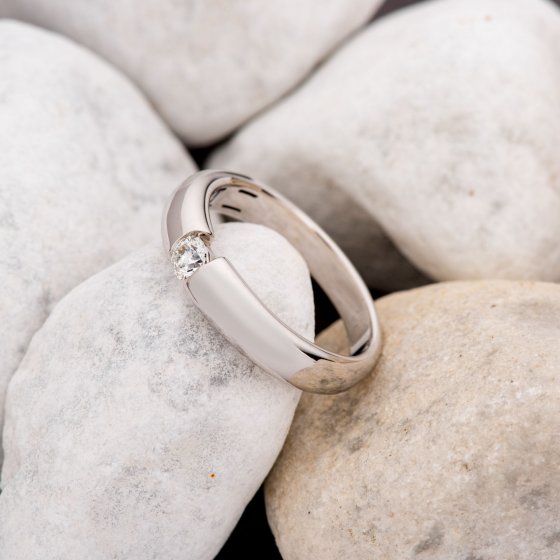 Ring Gold 585 mit natürlichem Brillant 0,25 ct. 