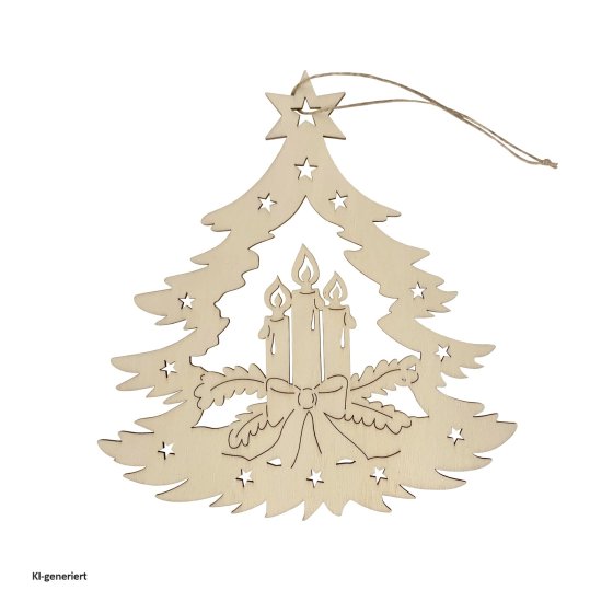 Dekohänger Holz Adventskerze 