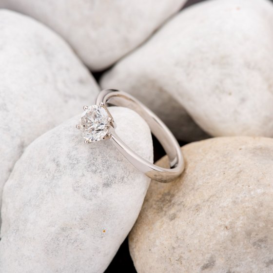Ring Gold 750 mit natürlichem Brillant 1,00ct. 