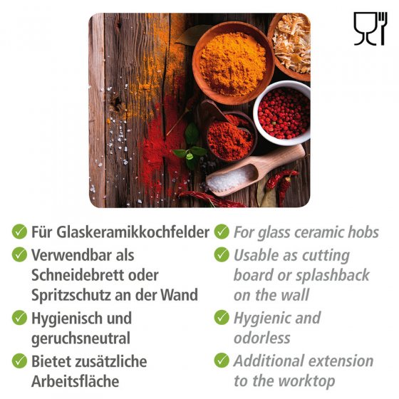 Motivplatte Mod. Gewürze, für Glaskeramik Kochfelder