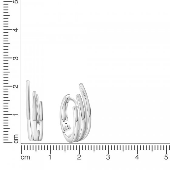 Klappcreolen 925/- Sterling Silber rhodiniert 