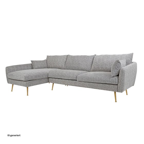 Ecksofa Antonius Webstoff Grau links 