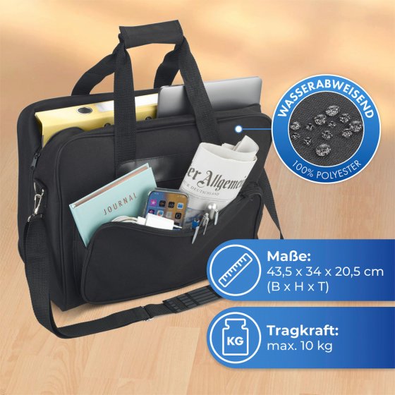 Komfort-Universaltasche Schwarz, 100 % Polyester 