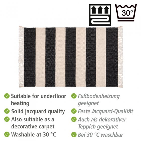 Badematte Mod. Kasi, aus zertifizierter, recycelter Baumwolle 