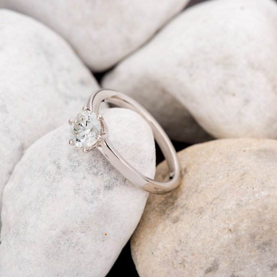 Ring Gold 750 mit natürlichem Brillant 1,00ct. 