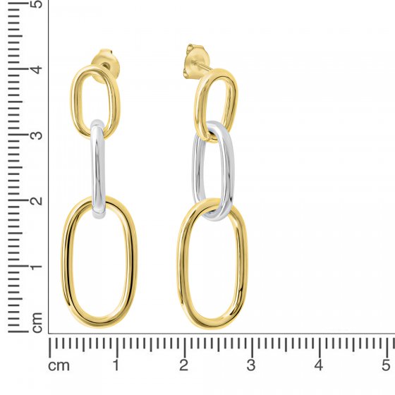 Ohrhänger 925  Sterling Silber zweifarbig 