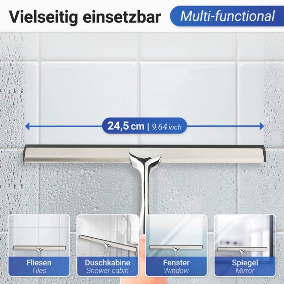 Badezimmerwischer Mod. Terni Plus, mit Turbo-Loc® Wandbefestigung