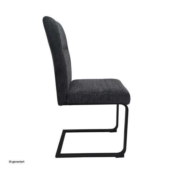 Schwingstuhl Liron Anthrazit 2er-Set 